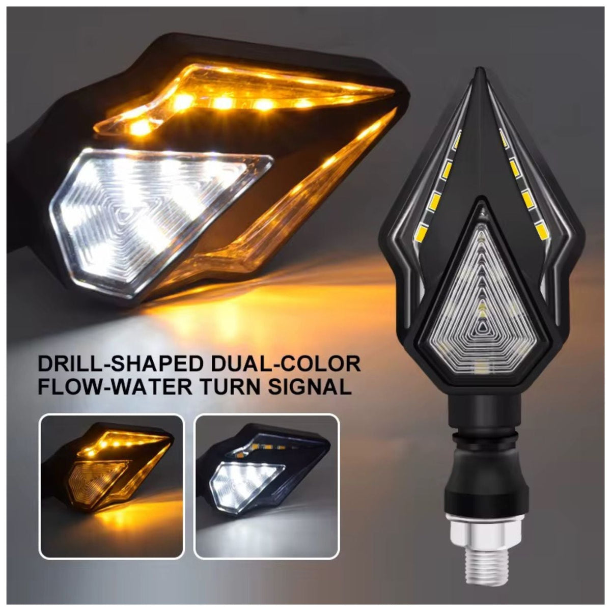 Par de direccionales LED tipo flecha para moto naked y deportiva, 12 V - foto 5