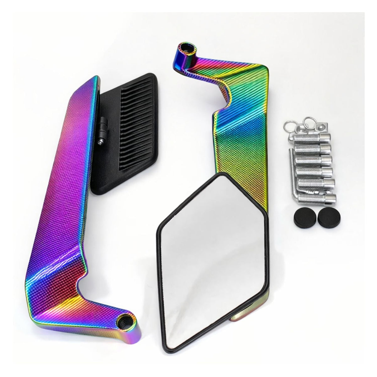 Espejos retrovisores bar-end tornasol para moto, kit completo - foto 3