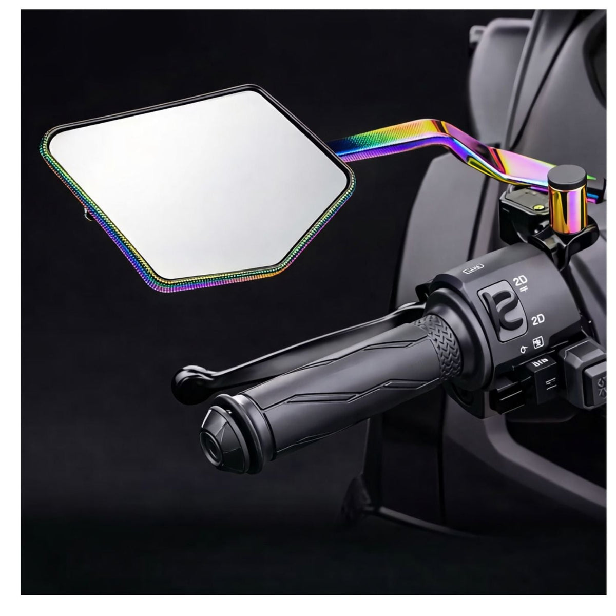 Espejos retrovisores bar-end tornasol para moto, kit completo - foto 5