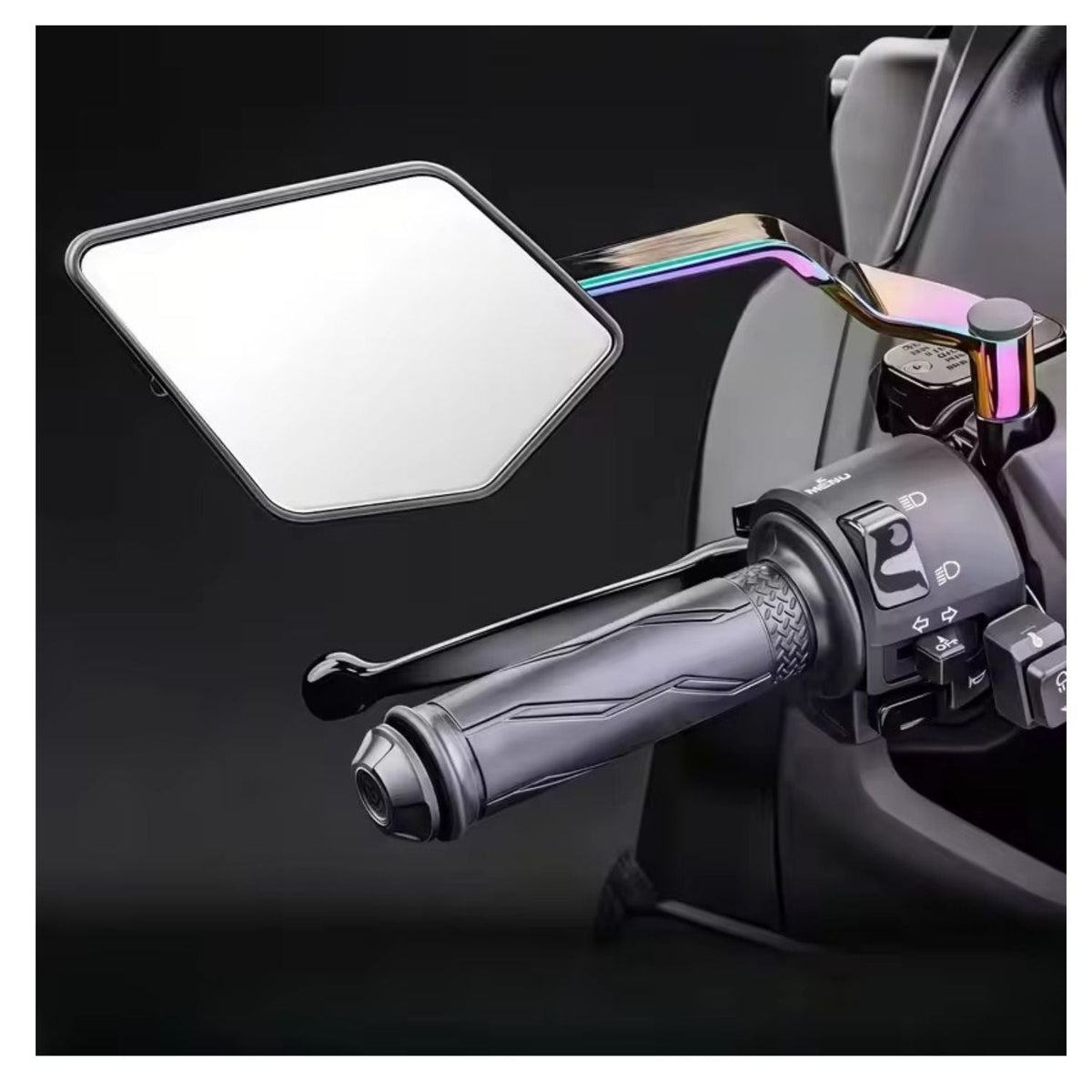 Espejos retrovisores universales para moto con acabado tornasol - foto 5