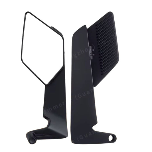 Espejos retrovisores plegables 2 en 1 estilo ala de viento para moto