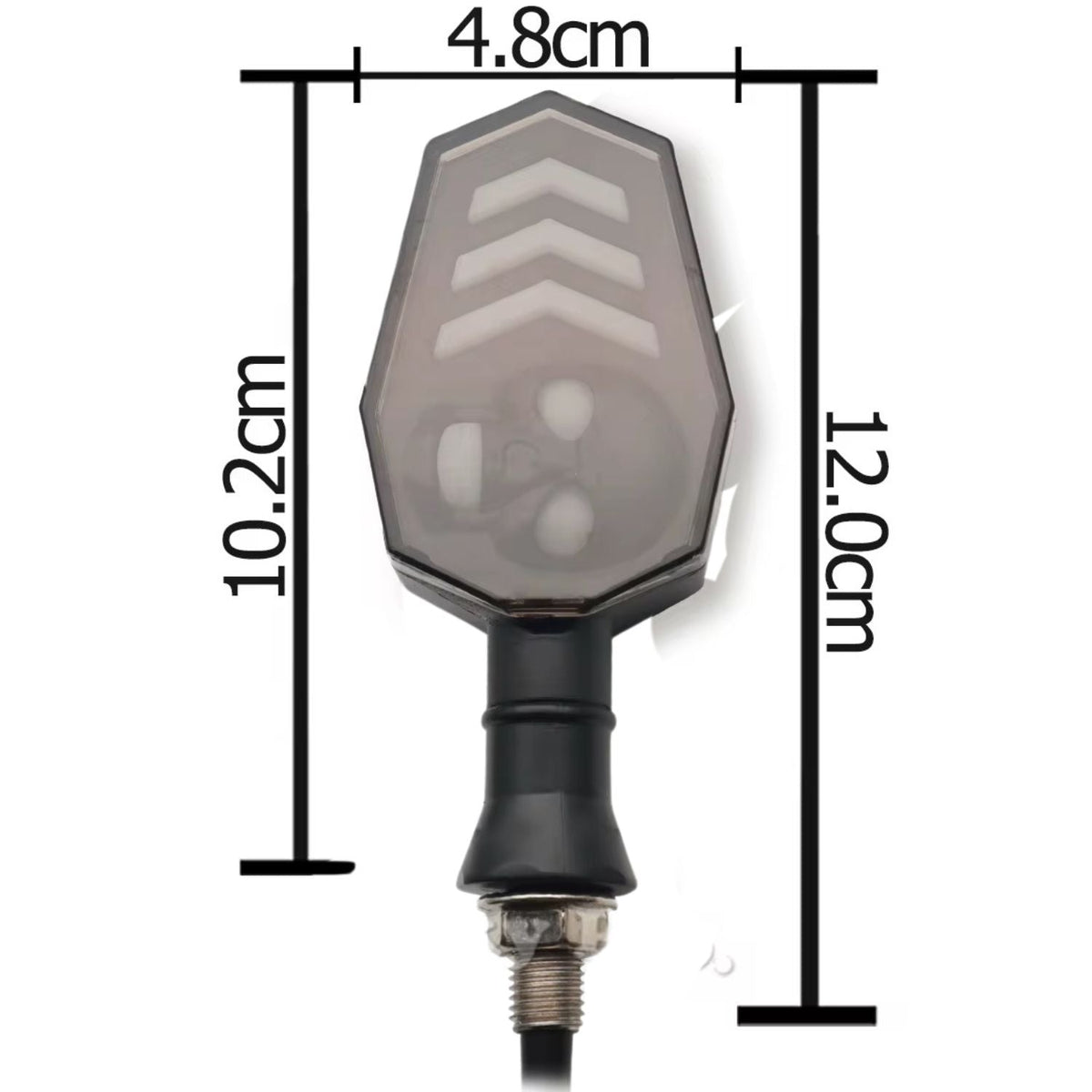Direccionales LED tipo flecha para moto, luz azul y ámbar, par universal - foto 4