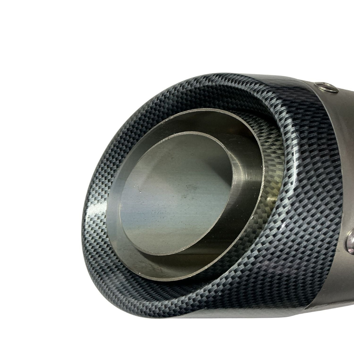 Silenciador deportivo para moto con punta estilo fibra de carbono, universal - foto 2