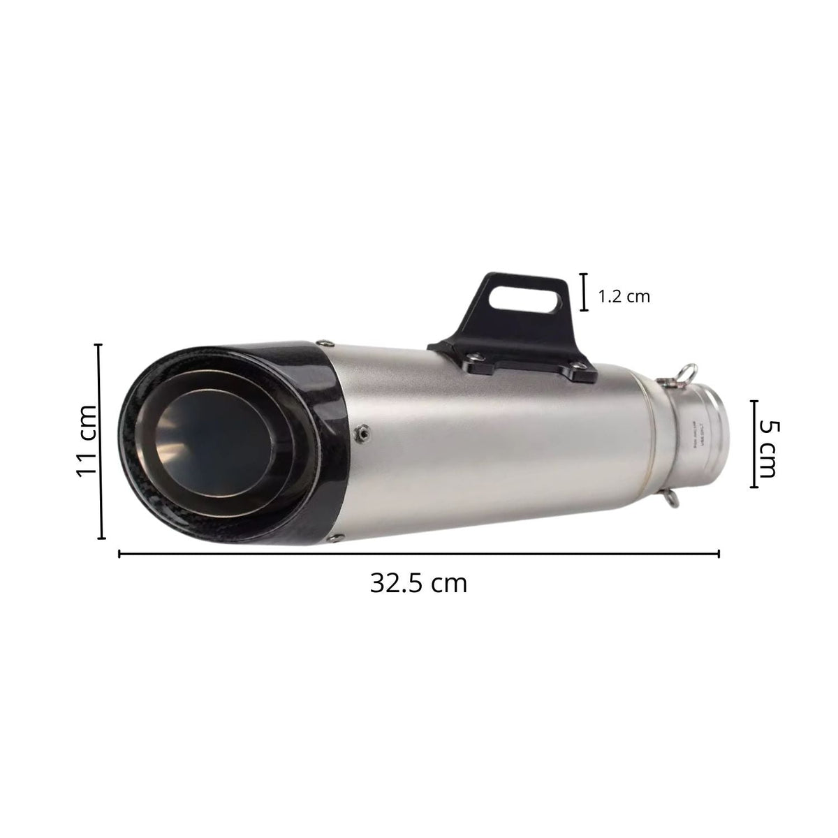 Silenciador deportivo para moto con punta estilo fibra de carbono, universal - foto 3