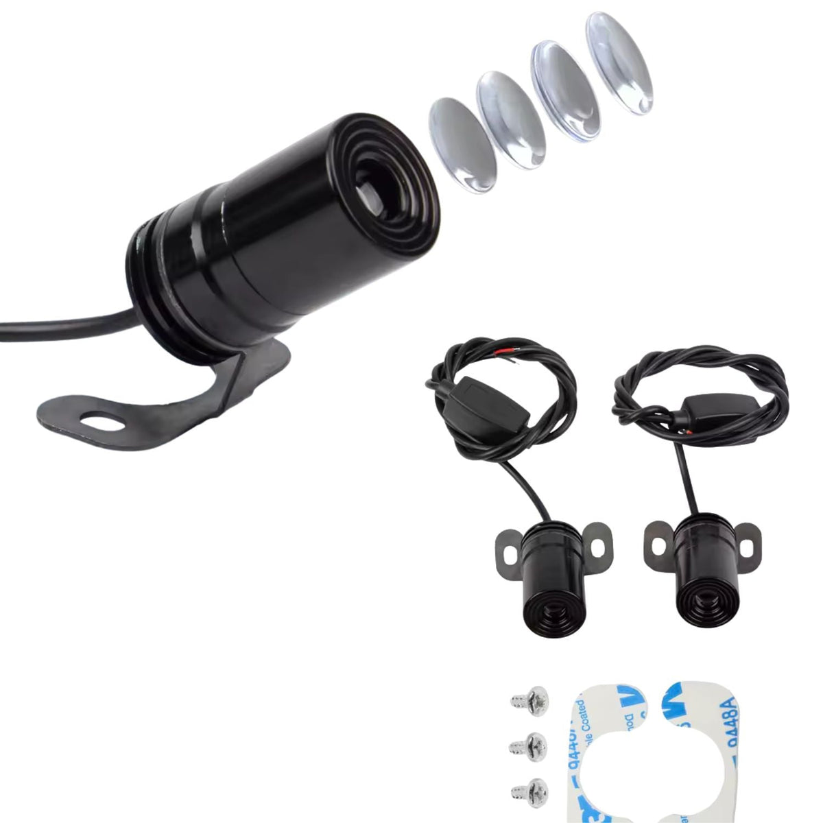 Luces LED de proyección tipo alas para moto, 12 V - foto 2