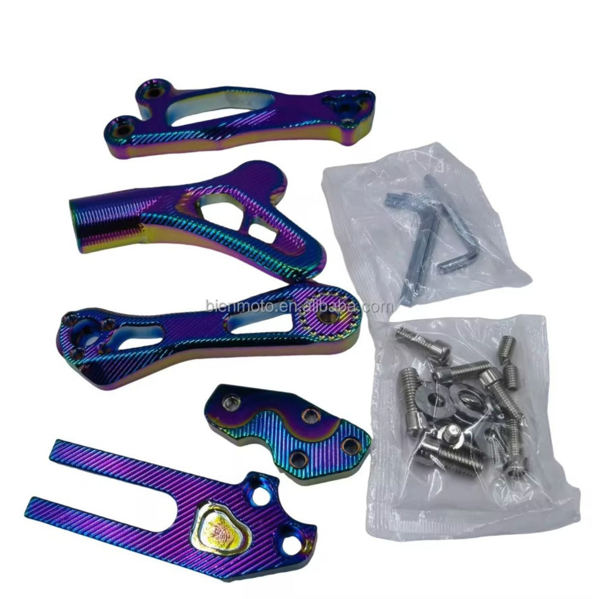Salpicadera trasera estilo carbono para moto con soportes multicolor - foto 4