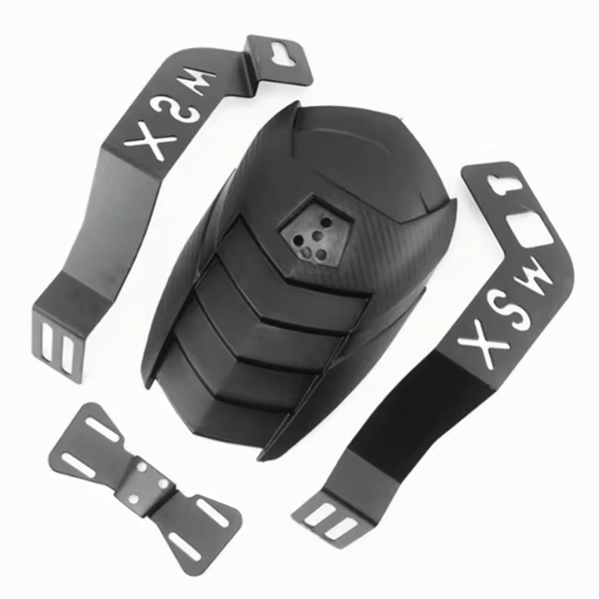 Salpicadera trasera tipo hugger para moto con acabado fibra de carbono MTC279