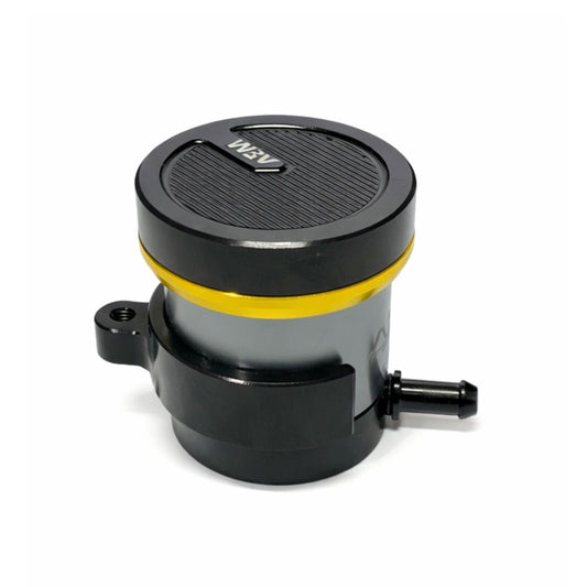 Depósito de líquido de frenos universal para moto en aluminio negro y dorado