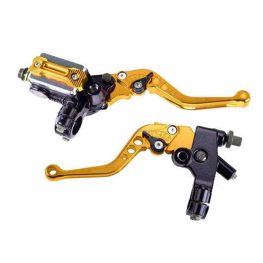 Kit de freno hidráulico y clutch CNC para moto con depósito y mirilla