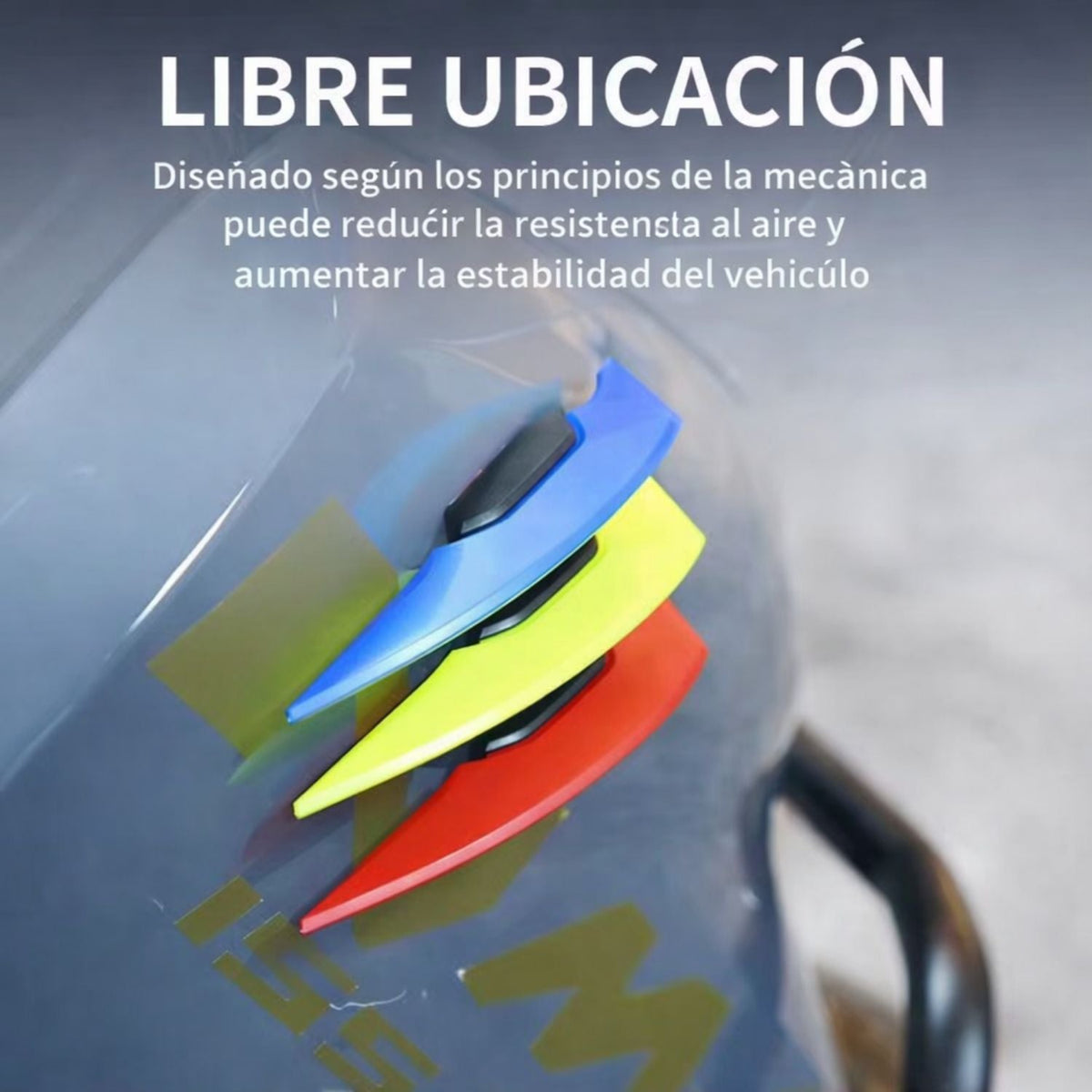 Alerón aerodinámico adhesivo para moto o casco, universal en 4 colores - foto 7