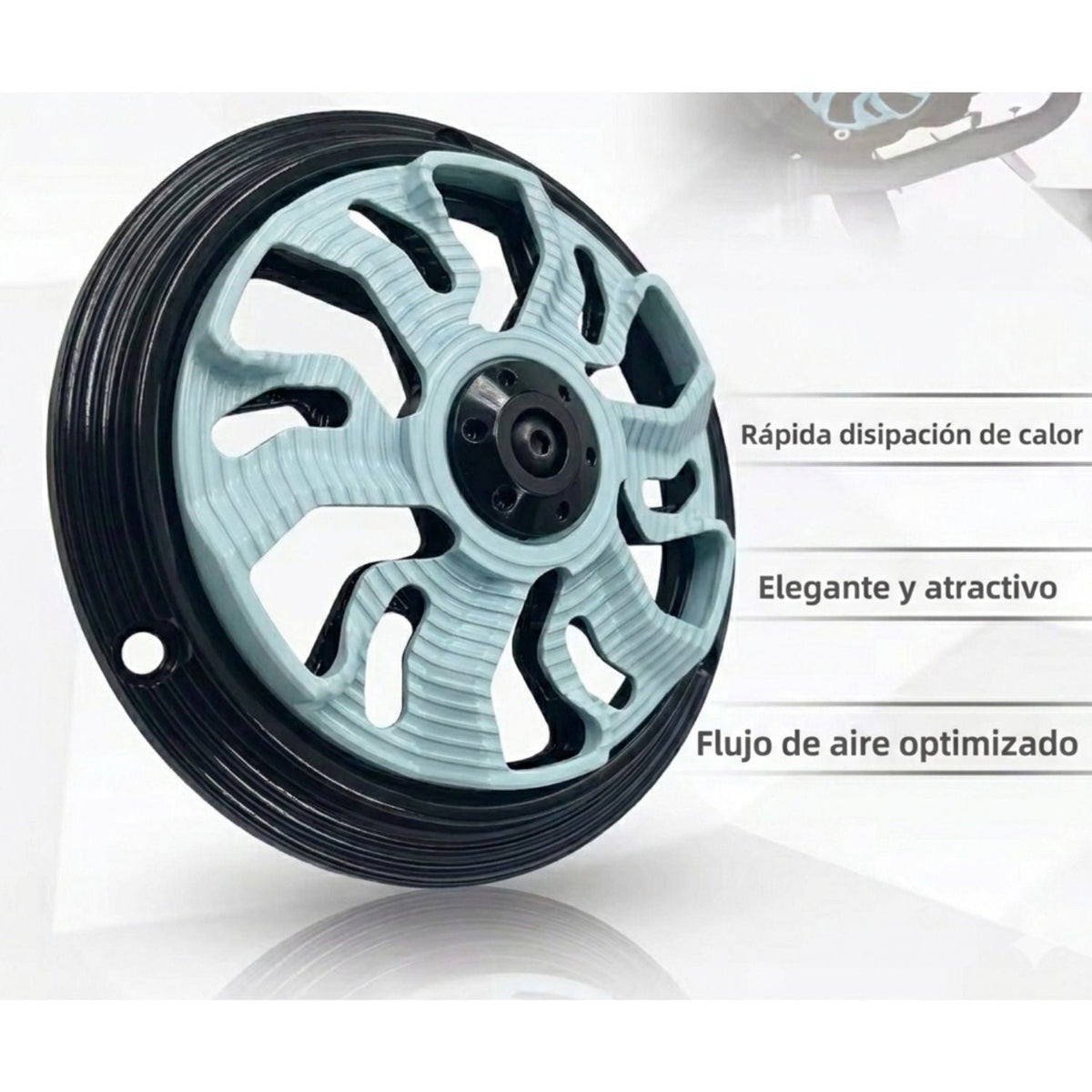 Cubierta disipadora de calor de aluminio CNC para scooter y moto GY6, 13 cm - foto 2