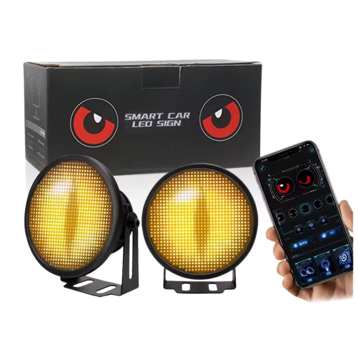 Pantalla LED programable para auto con control por Bluetooth desde el celular