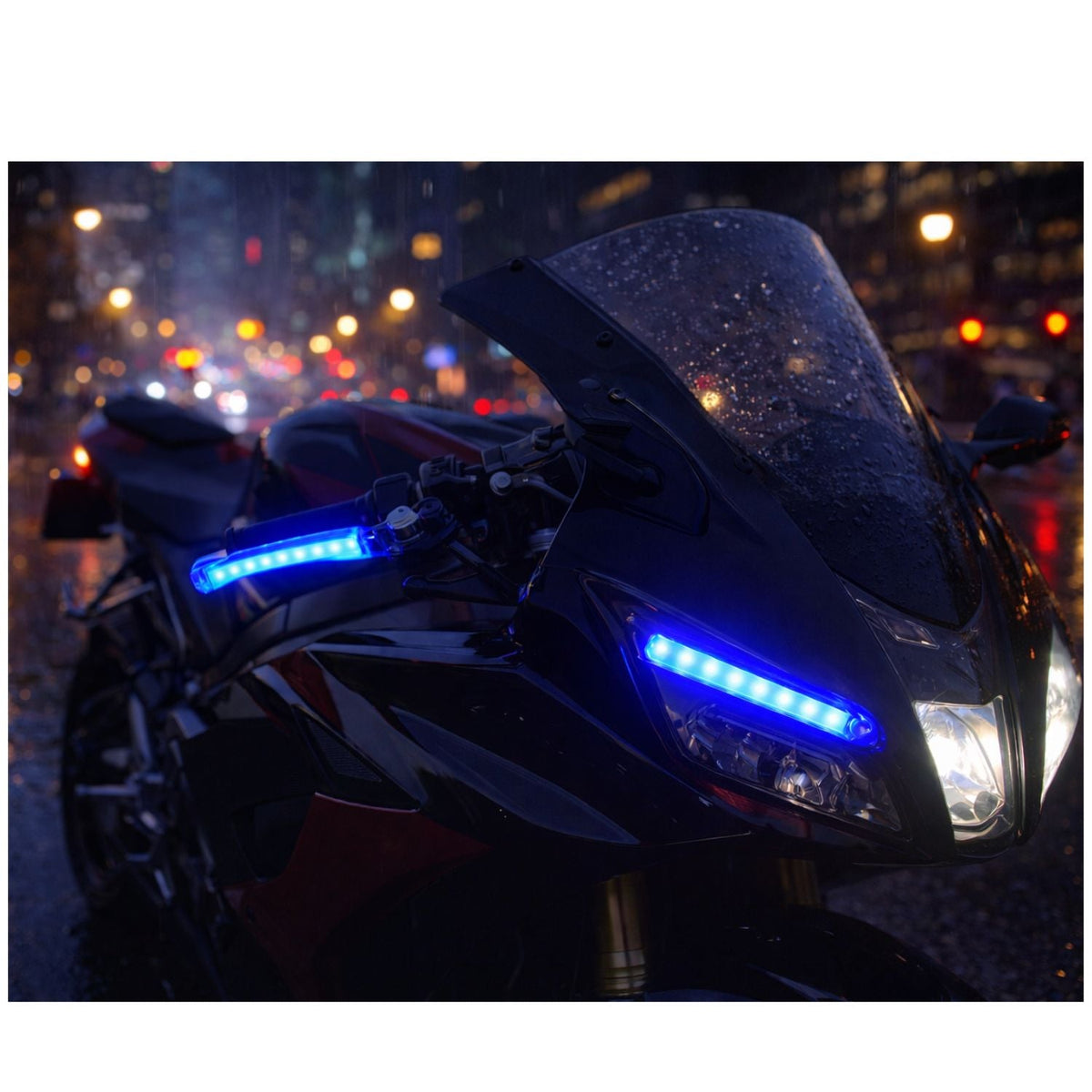 Manijas de freno y clutch con luz LED direccional para moto, transparentes - foto 5