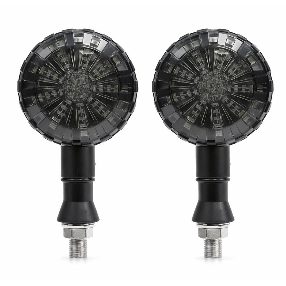 Direccionales LED universales para moto con lente ahumado, 12 V