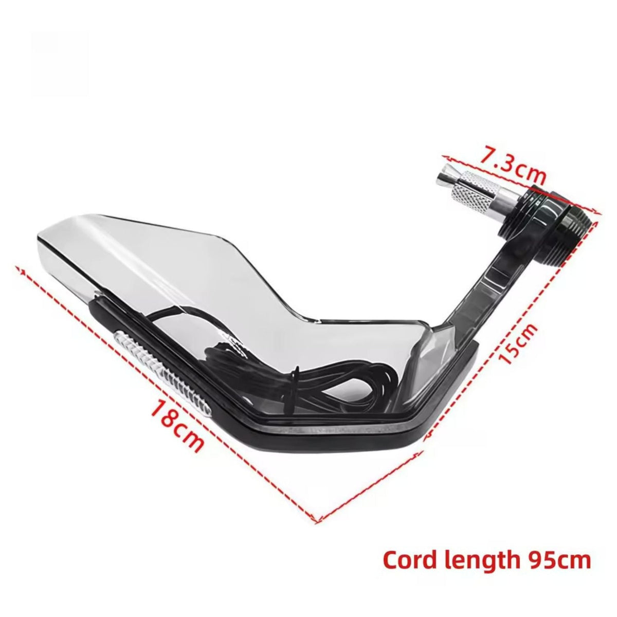 Cubremanos para moto con protector transparente ahumado y luz LED ámbar - foto 4