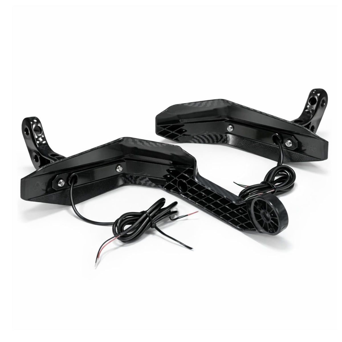 Cubremanos para moto con luz LED ámbar y acabado tipo carbono, en 3 colores - foto 3