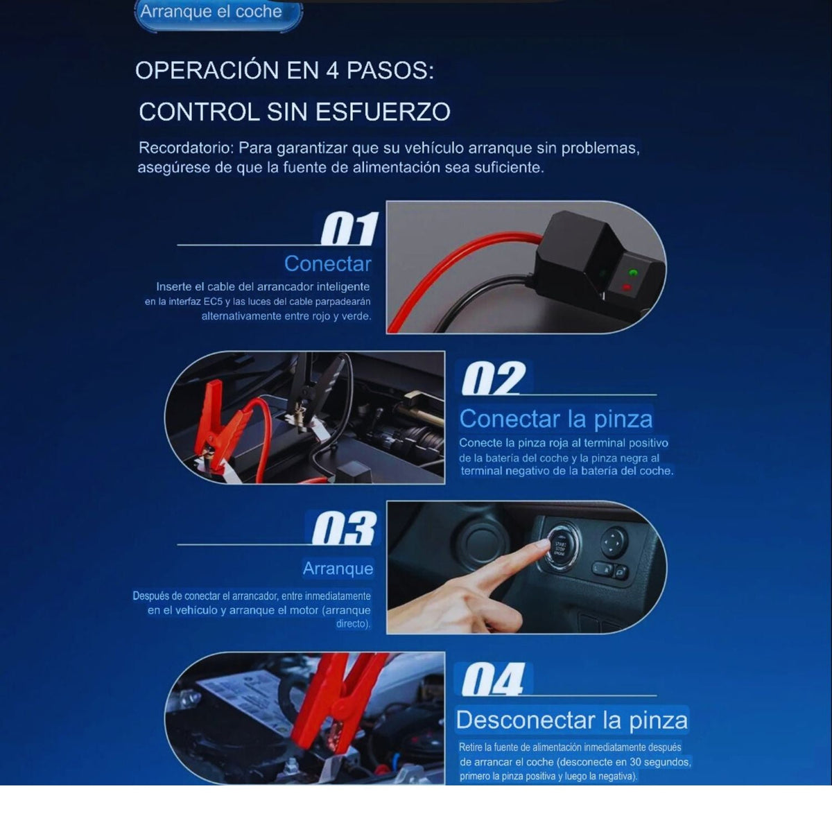 Arrancador de emergencia 3 en 1 con compresor de aire y power bank - foto 2