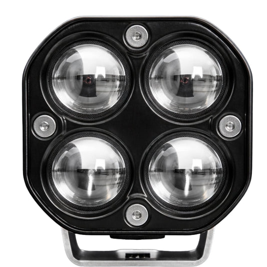 Faro LED auxiliar de 4 lentes blanco y ámbar con soporte ajustable, IP67