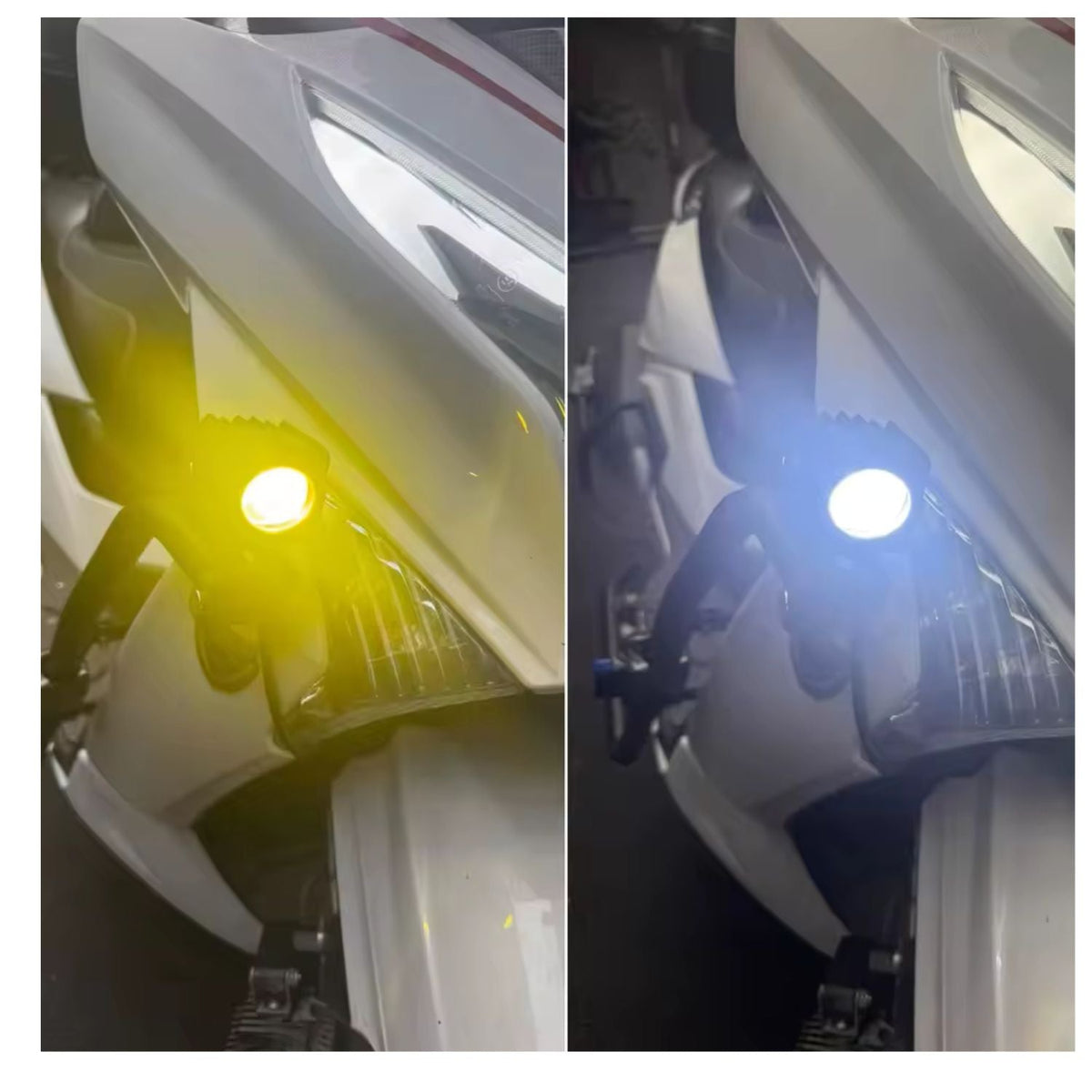 Faro LED proyector universal para moto, luz amarilla y blanca, 12 V - foto 2