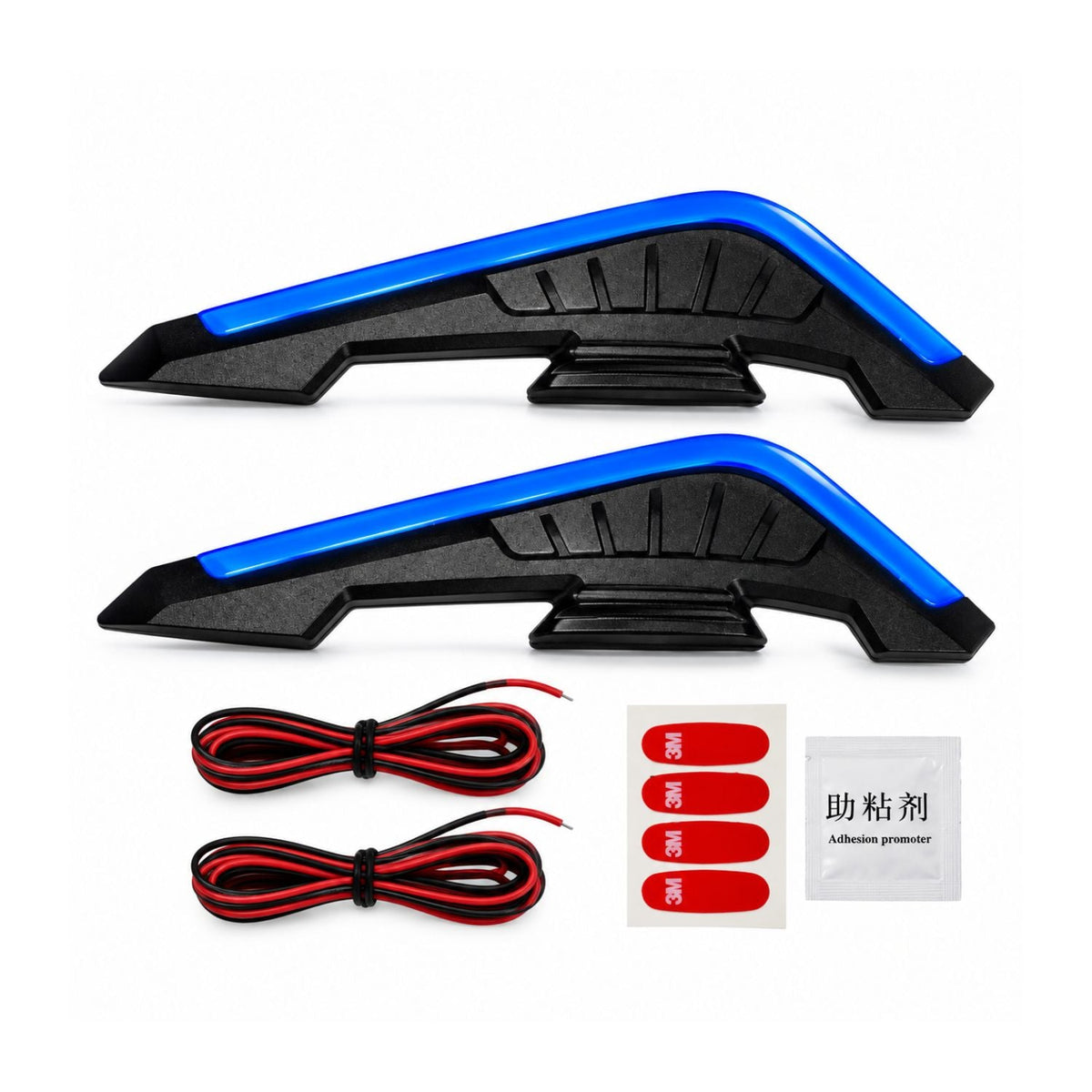 Luces LED laterales decorativas para moto, color azul, de ABS