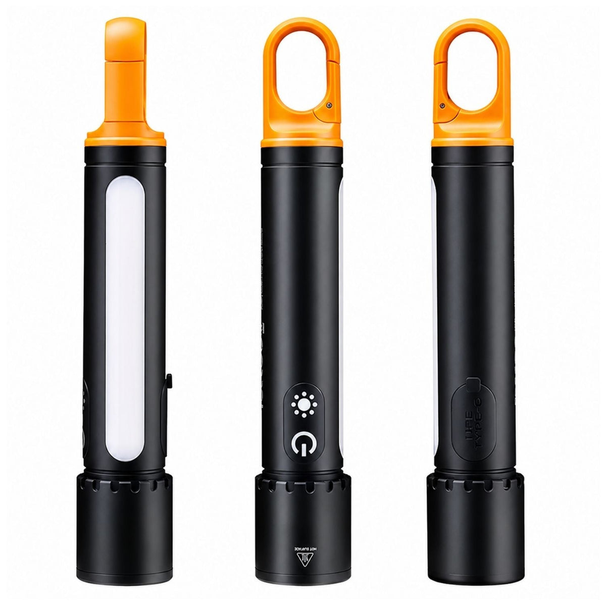 Lámpara de mano recargable de 750 lúmenes con zoom, gancho y 9 modos