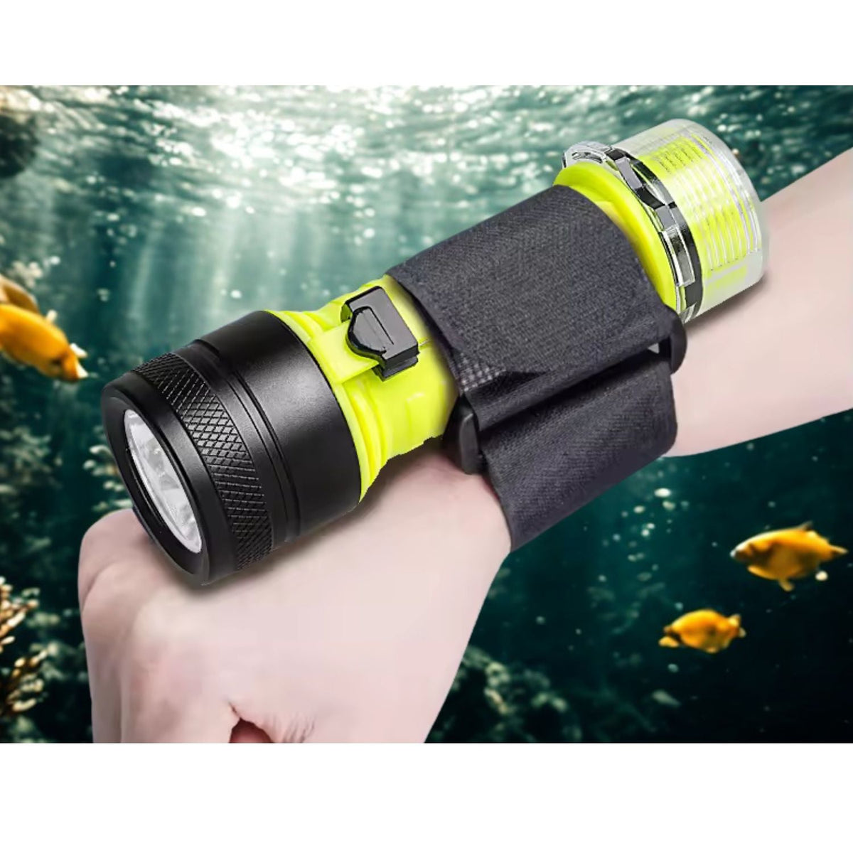 Lámpara sumergible de doble luz blanca y amarilla, recargable USB-C - foto 3