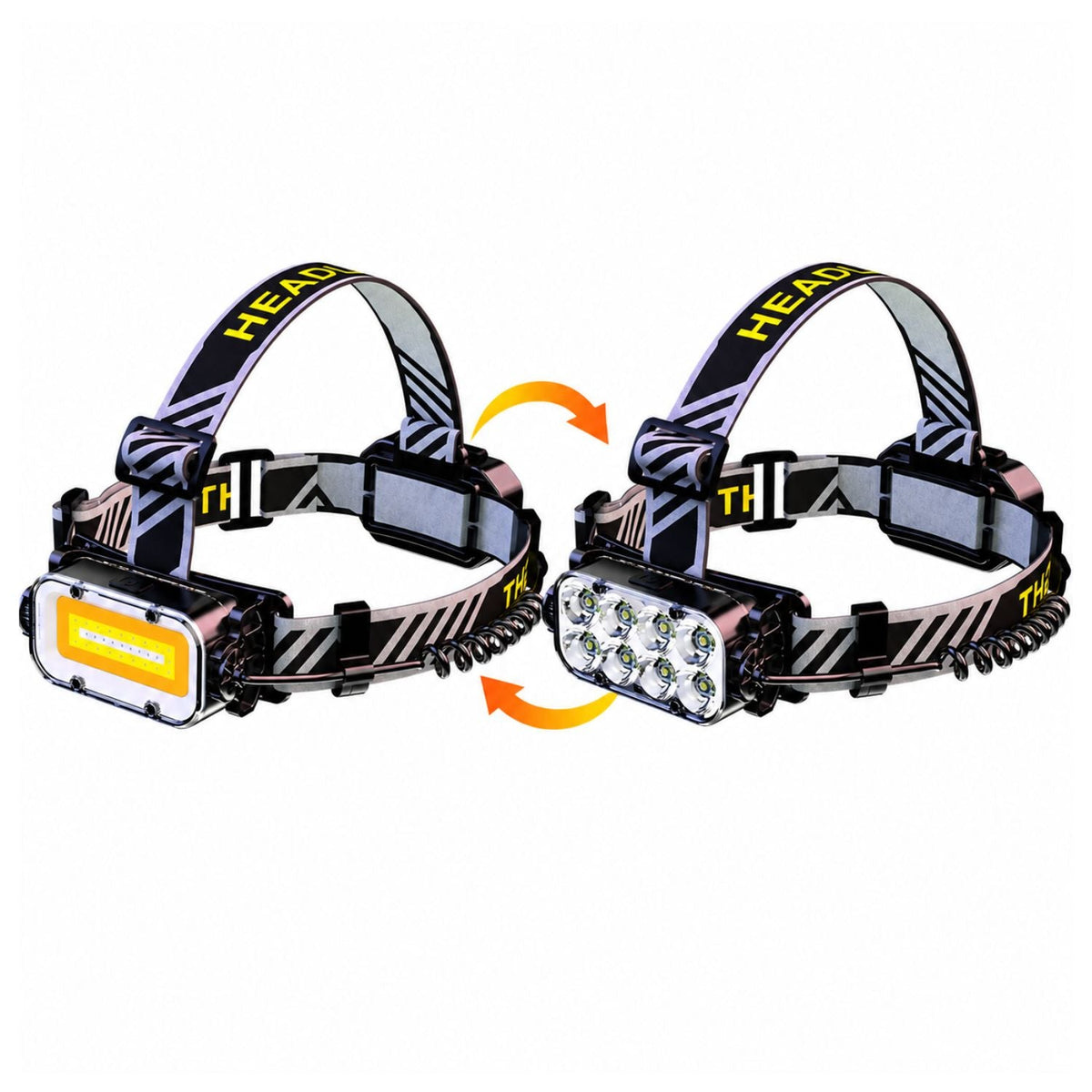 Lámpara frontal recargable con cabezal giratorio 180° e IPX4 (MTYX122)