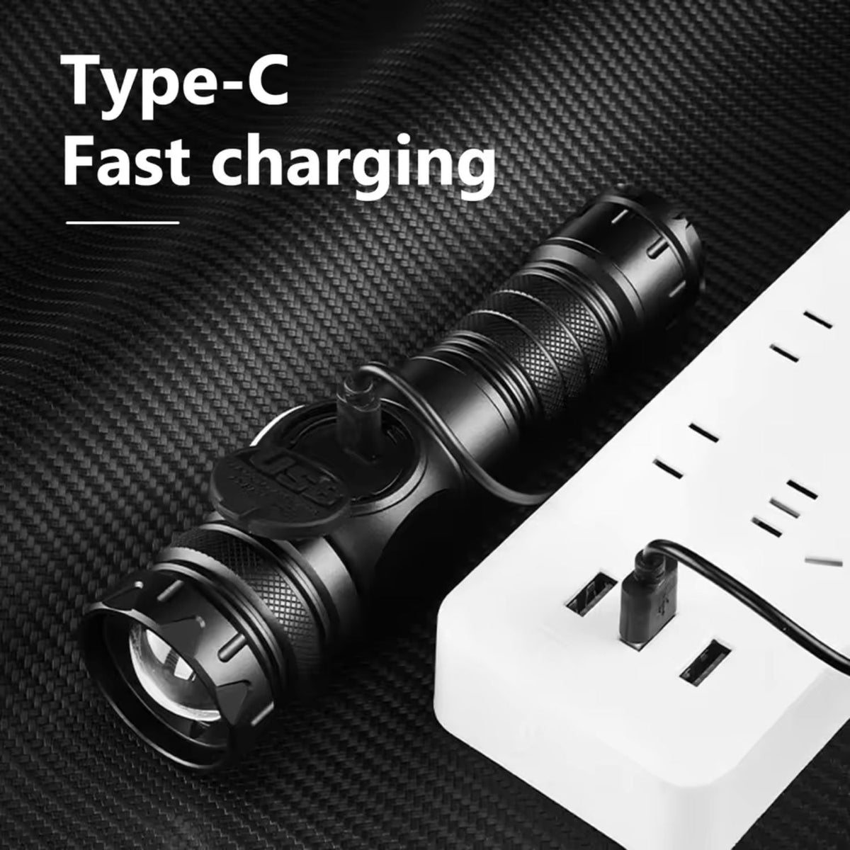 Linterna de 9 modos con COB lateral y luz blanca, roja y amarilla USB-C MTYX22 - foto 5
