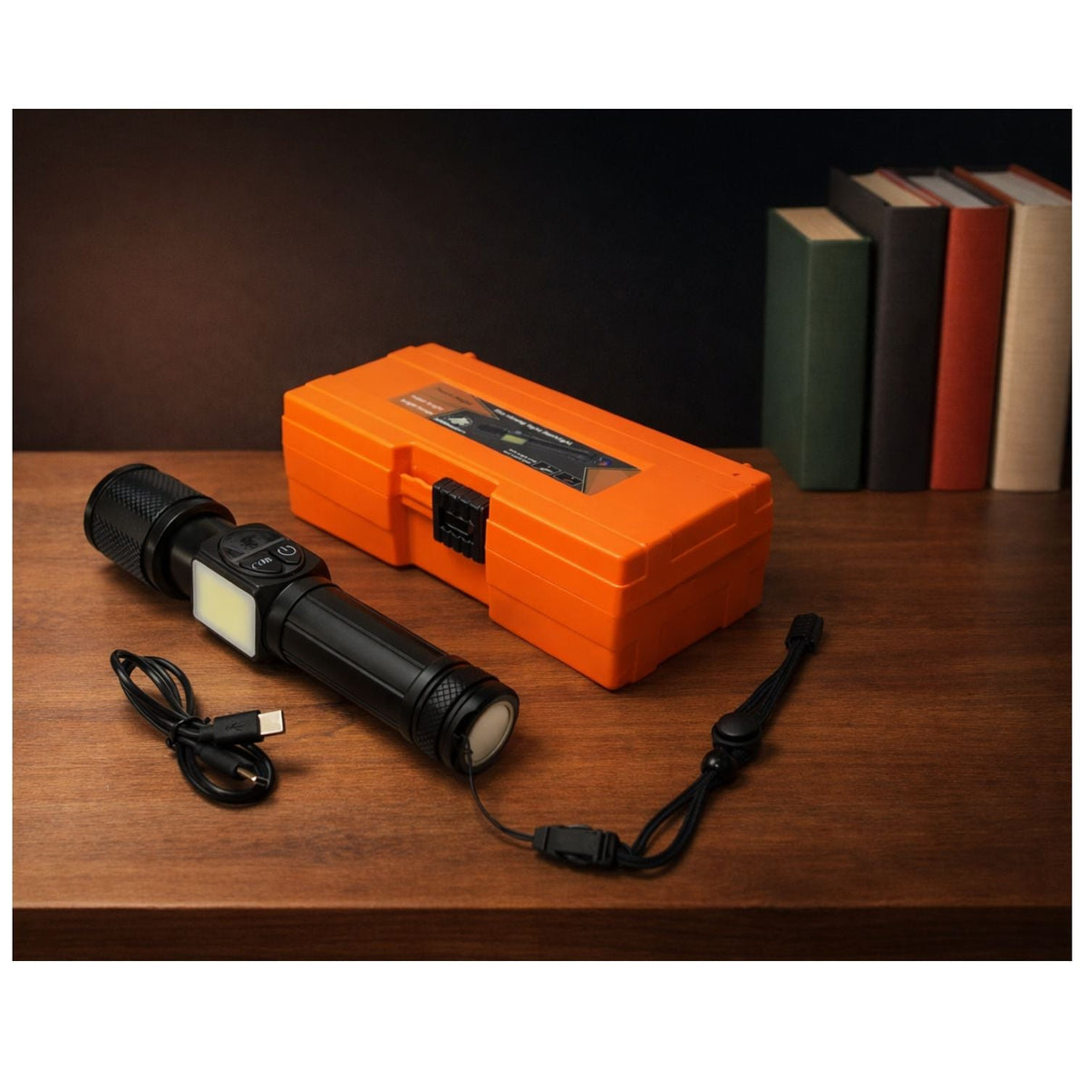 Linterna LED 30 W con zoom, luz lateral COB, imán y estuche - foto 6