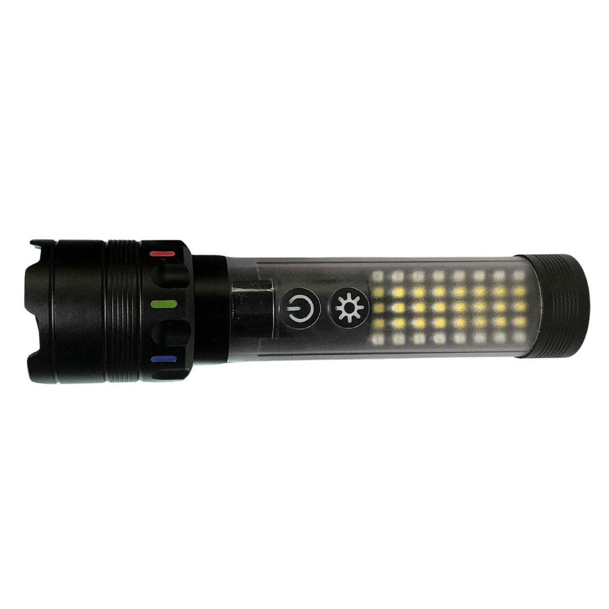 Lámpara LED con luz COB, efecto patrulla y correa para la muñeca