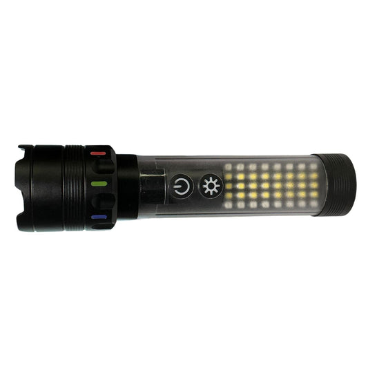 Lámpara LED con luz COB, efecto patrulla y correa para la muñeca