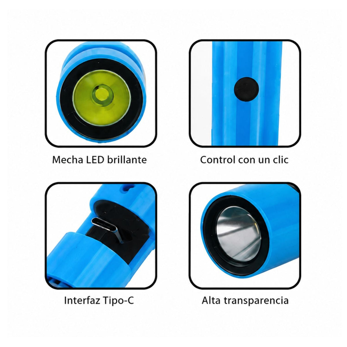 Mini lámpara LED con conector USB Tipo C para celular (MTYX79) - foto 5