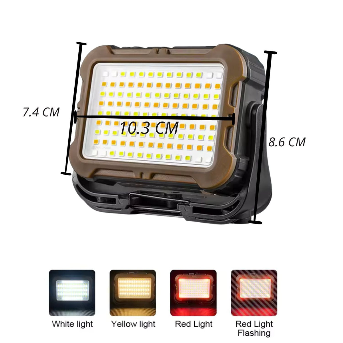 Reflector LED solar portátil recargable con imán, gancho y 4 modos (MTYX87) - foto 2
