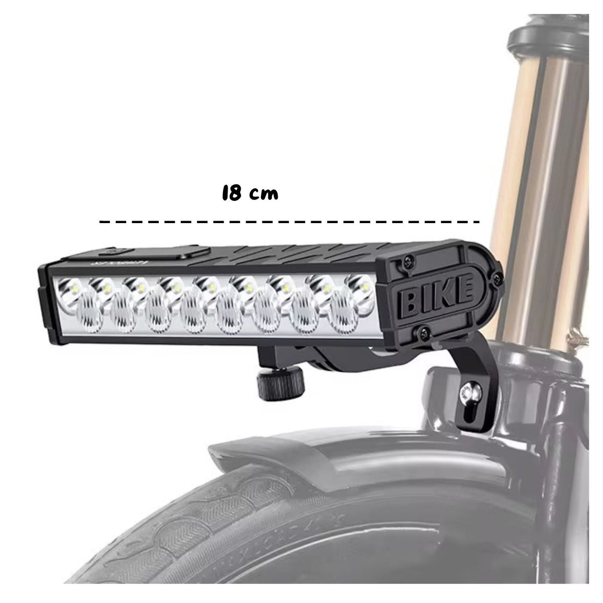 Luz de bici de 17 LEDs y 10000 lúmenes, recargable, con 4 modos - foto 2