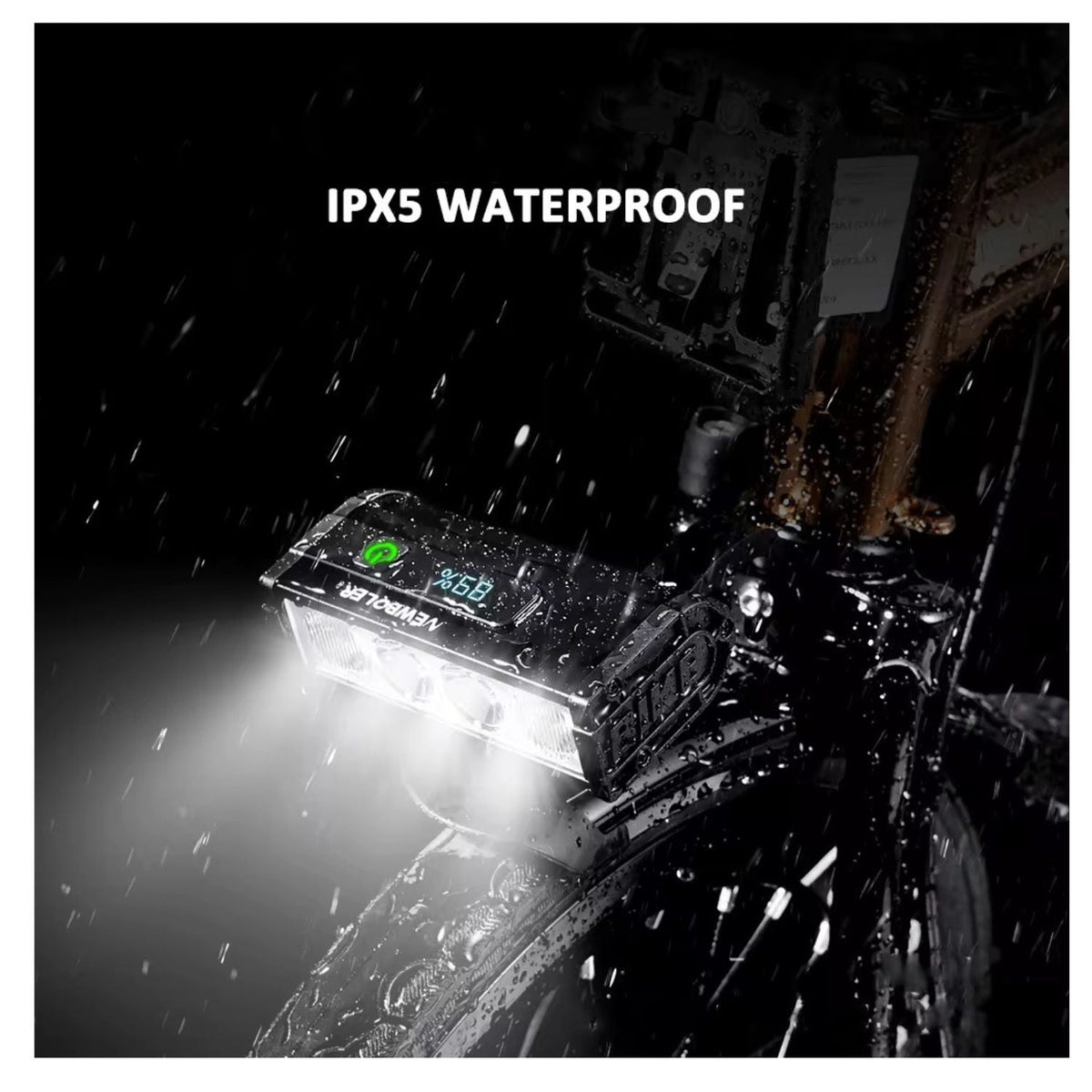 Luz de bici de 17 LEDs y 10000 lúmenes, recargable, con 4 modos - foto 6
