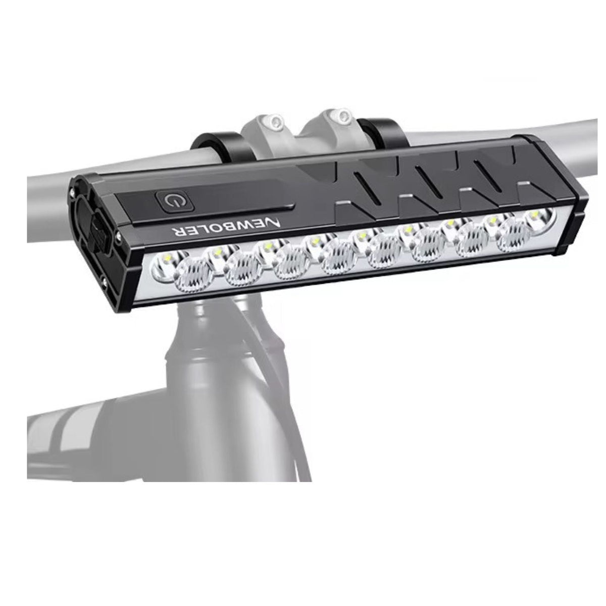 Luz de bici de 17 LEDs y 10000 lúmenes, recargable, con 4 modos