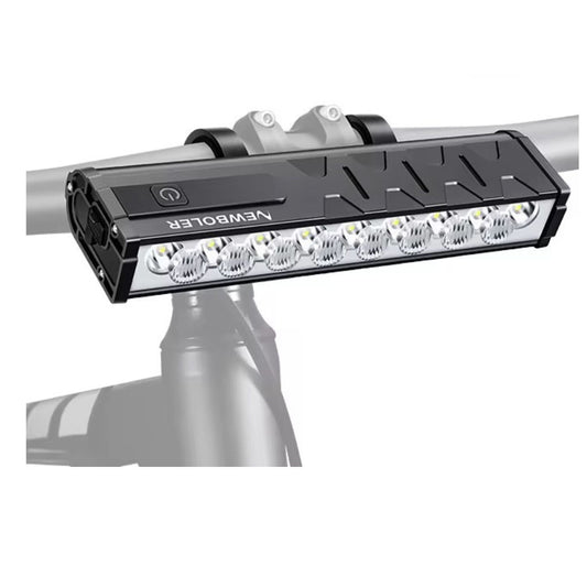 Luz de bici de 17 LEDs y 10000 lúmenes, recargable, con 4 modos