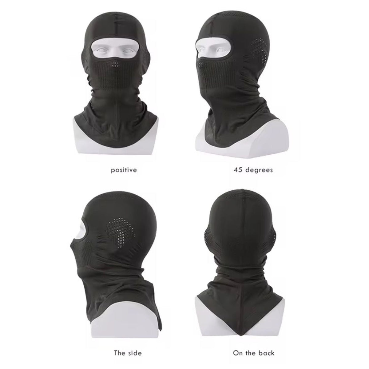 Pasamontañas tipo balaclava de licra elástica para moto, ciclismo y outdoor - foto 2