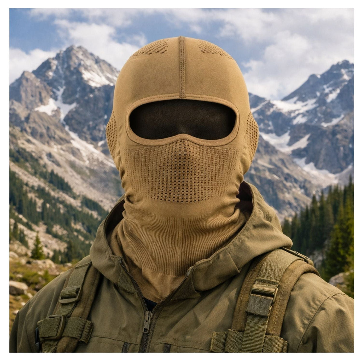Pasamontañas tipo balaclava de licra elástica para moto, ciclismo y outdoor - foto 8