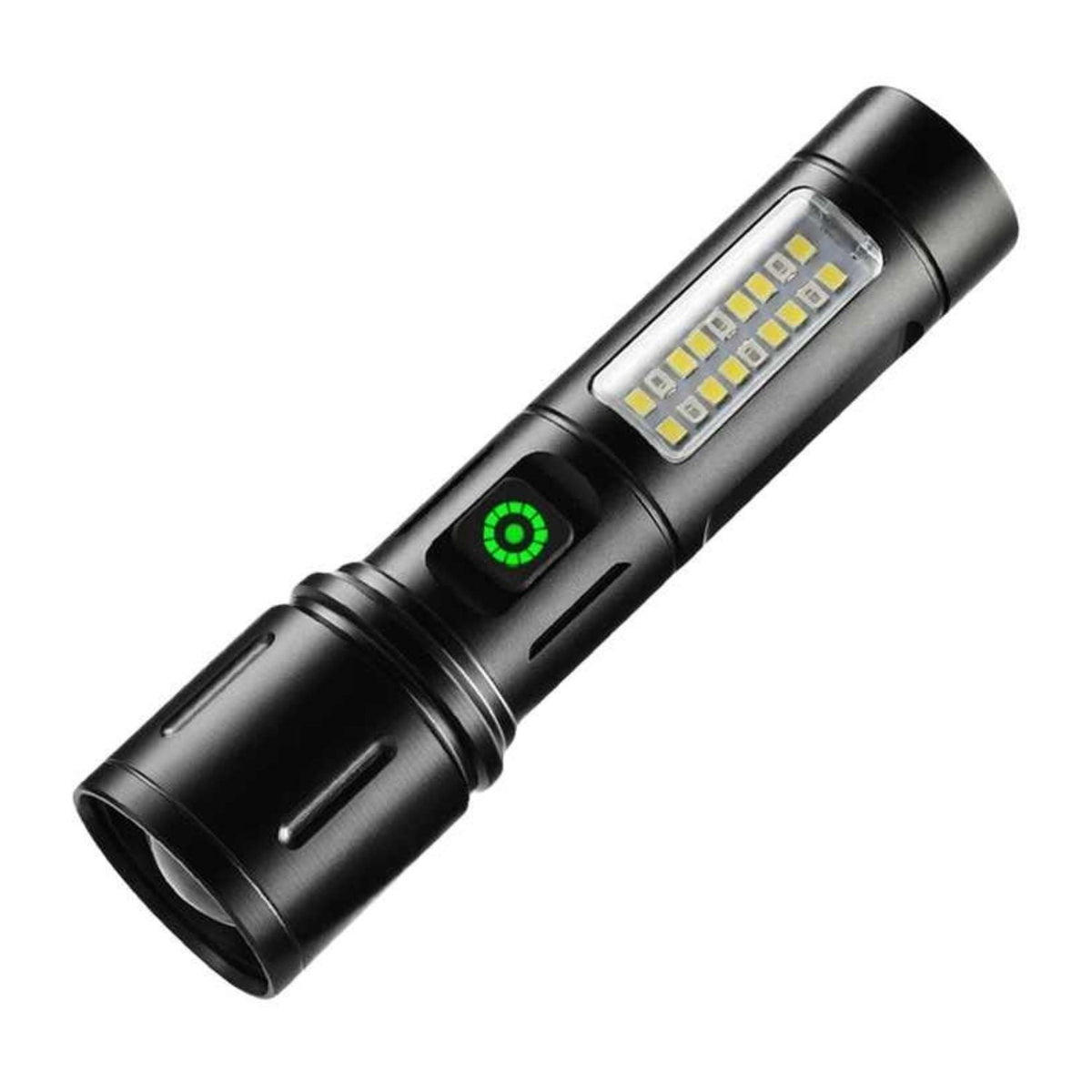 Mini lámpara LED recargable USB de 5 modos con zoom y caja NGSD134