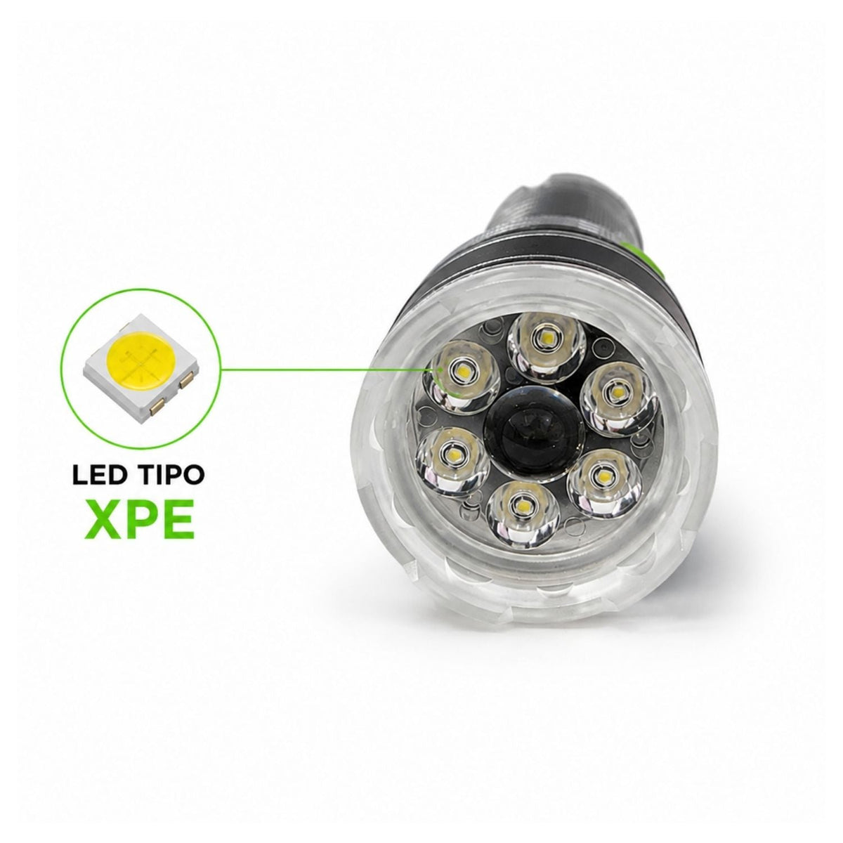Lámpara LED recargable con luz UV, imán, mosquetón y pantalla digital - foto 3