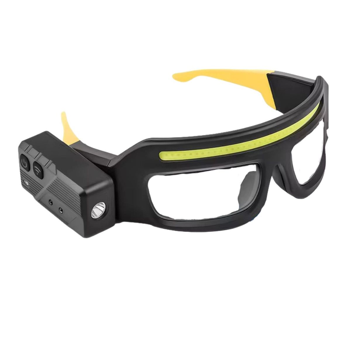 Gafas con luz LED, sensor de movimiento, luz ajustable 90° y carga USB-C