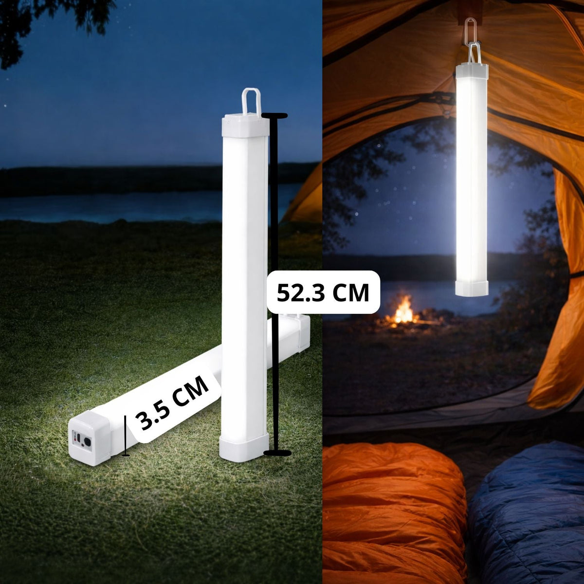 Barra de luz LED portátil de 52.3 cm recargable por USB y colgable - foto 3