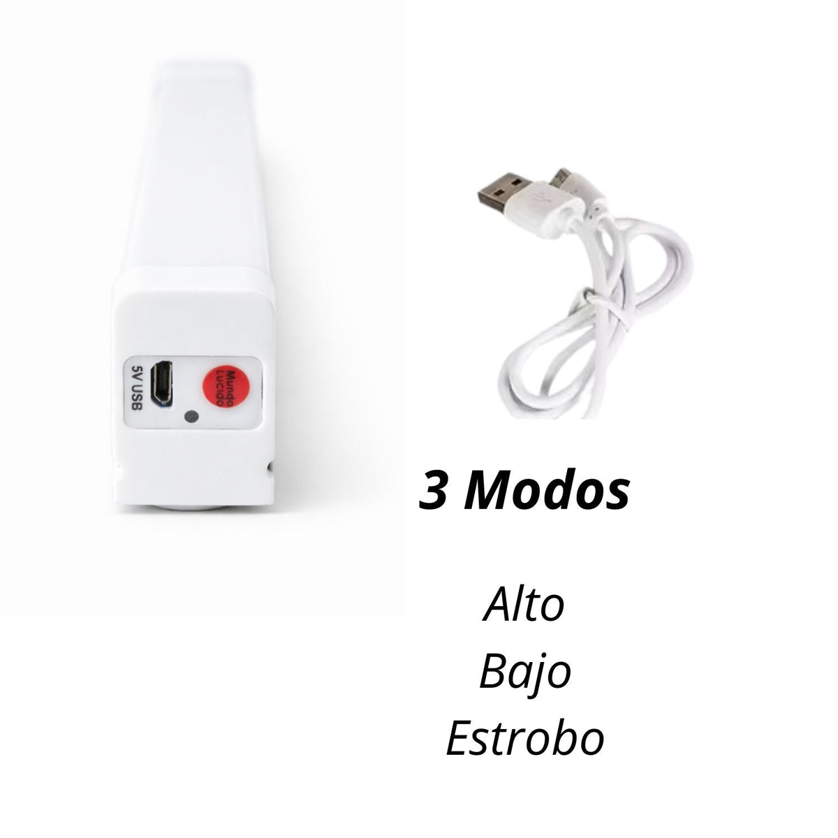 Barra de luz LED portátil de 52.3 cm recargable por USB y colgable - foto 2