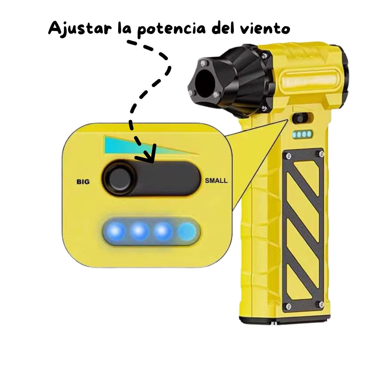 Ventilador de mano turbo 4 en 1 con rompevidrios y corta cinturón - foto 4