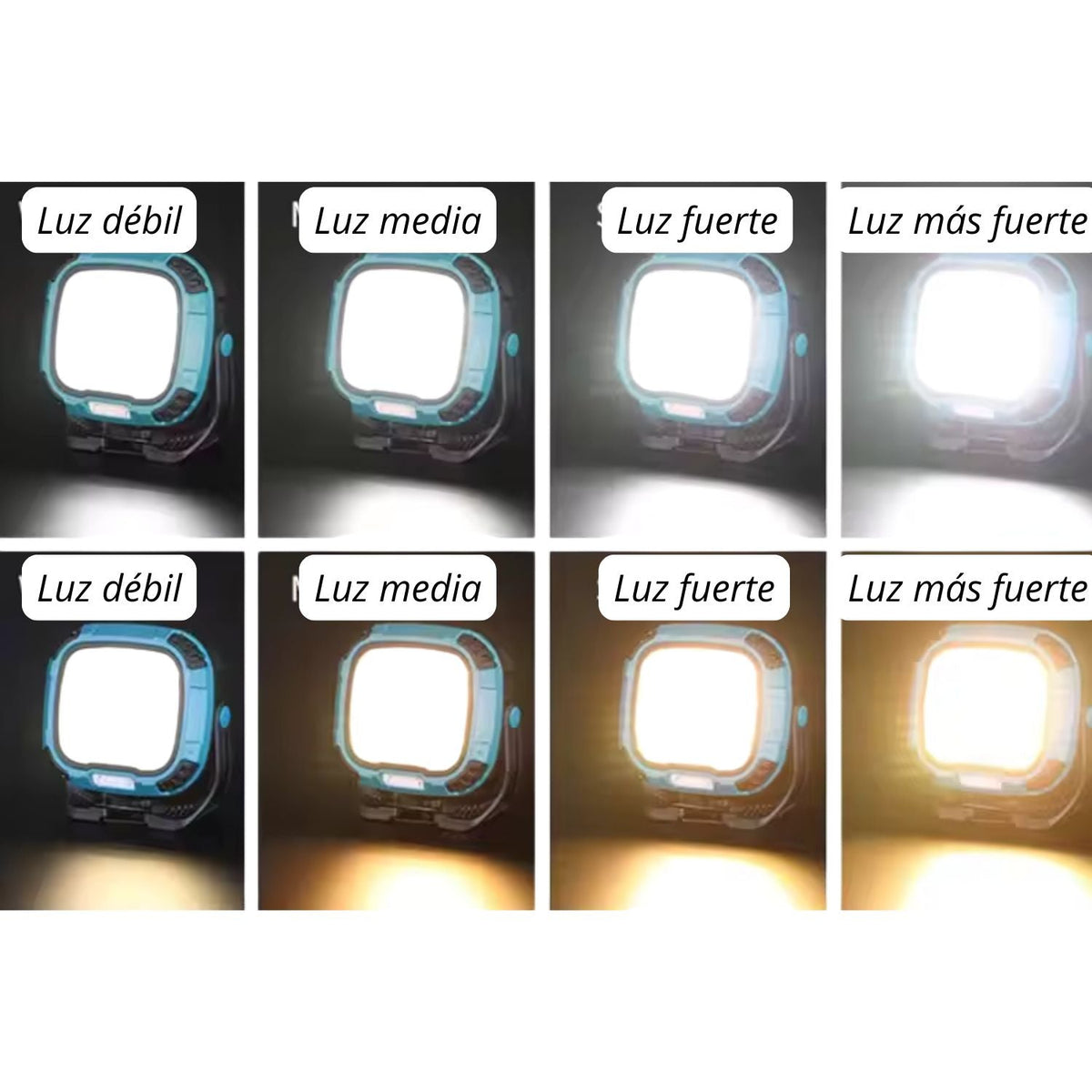 Mini lámpara LED magnética recargable con gancho y 4 niveles de luz - foto 3