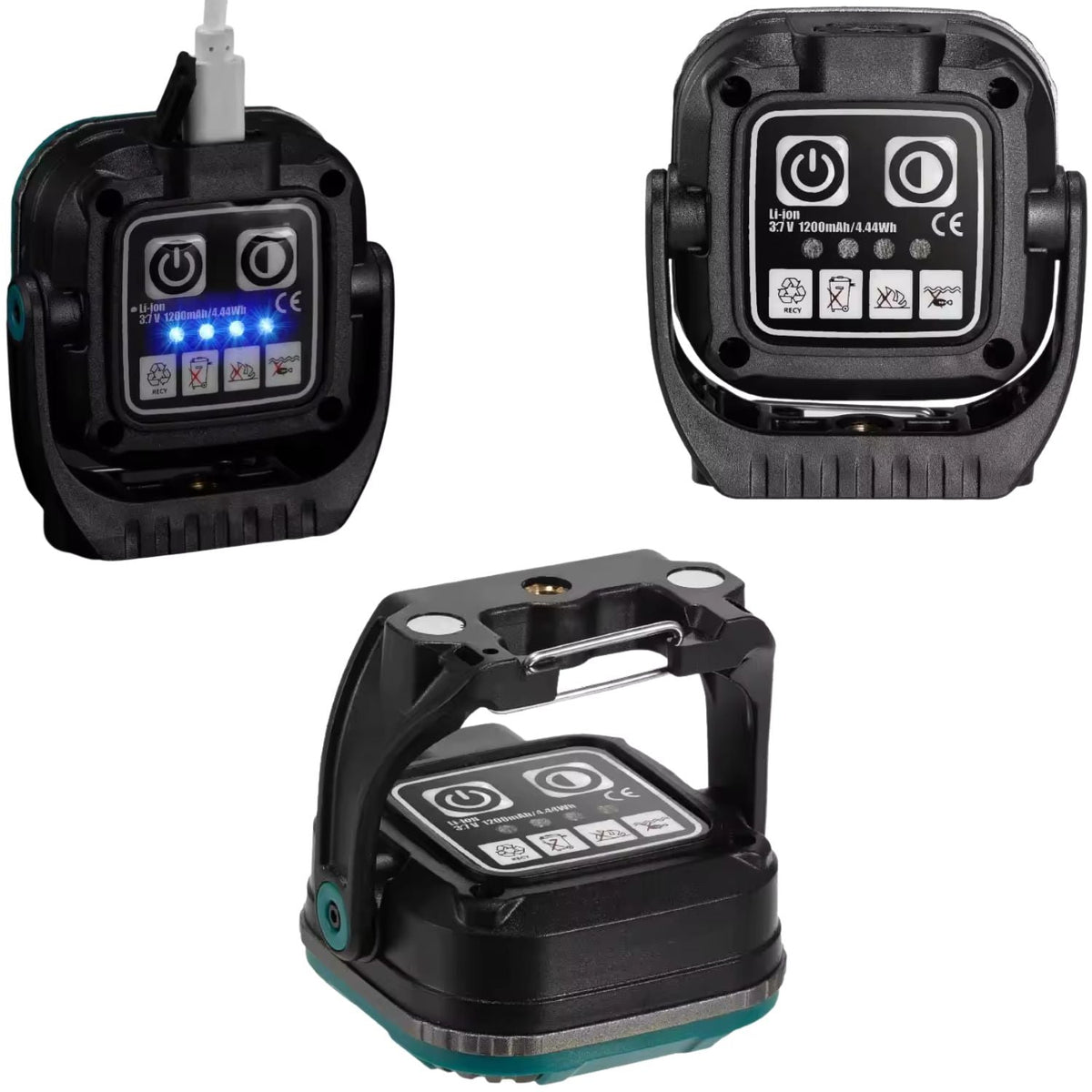 Mini lámpara LED magnética recargable con gancho y 4 niveles de luz - foto 4