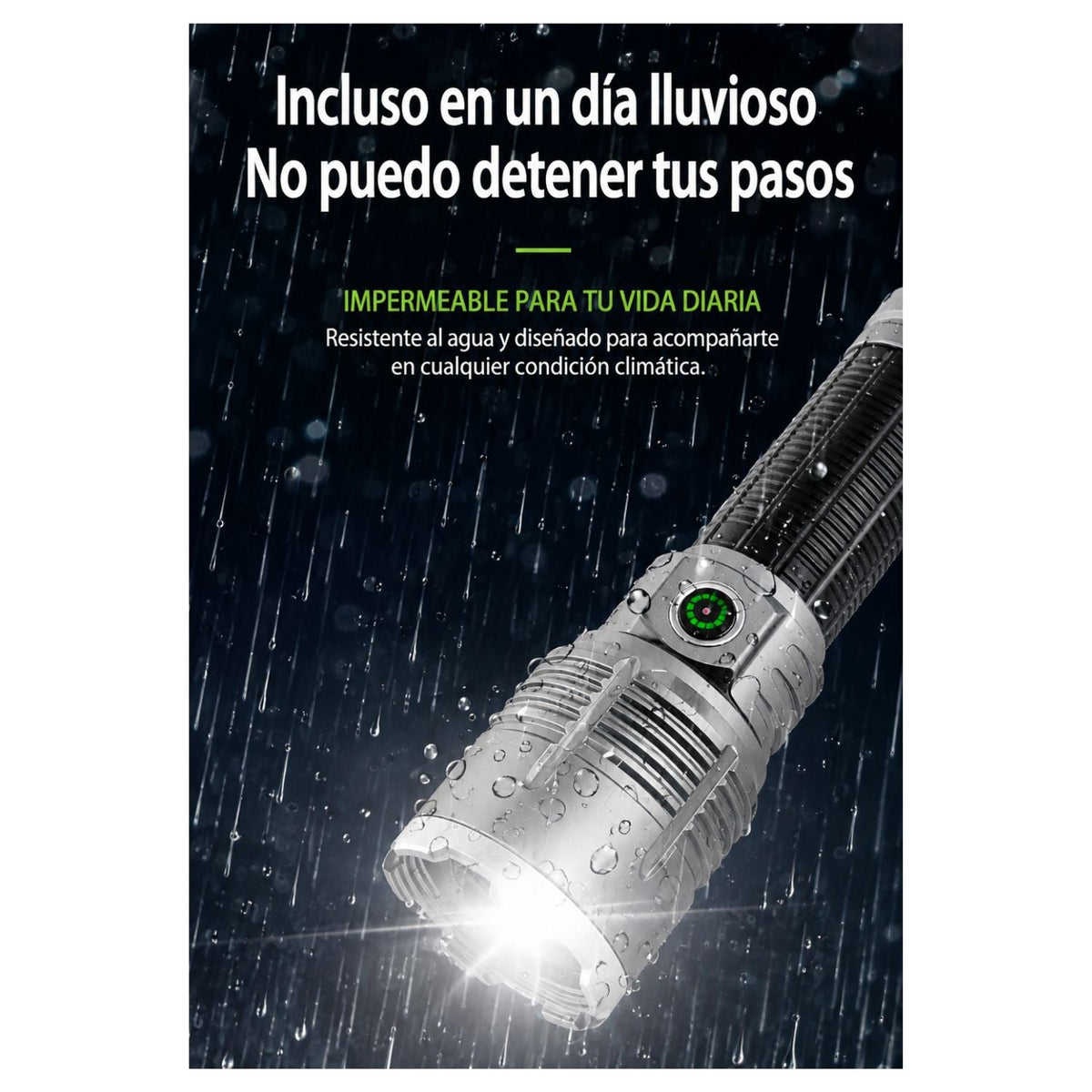 Linterna LED recargable con zoom telescópico y USB-C, 5 modos (NGSD413) - foto 5