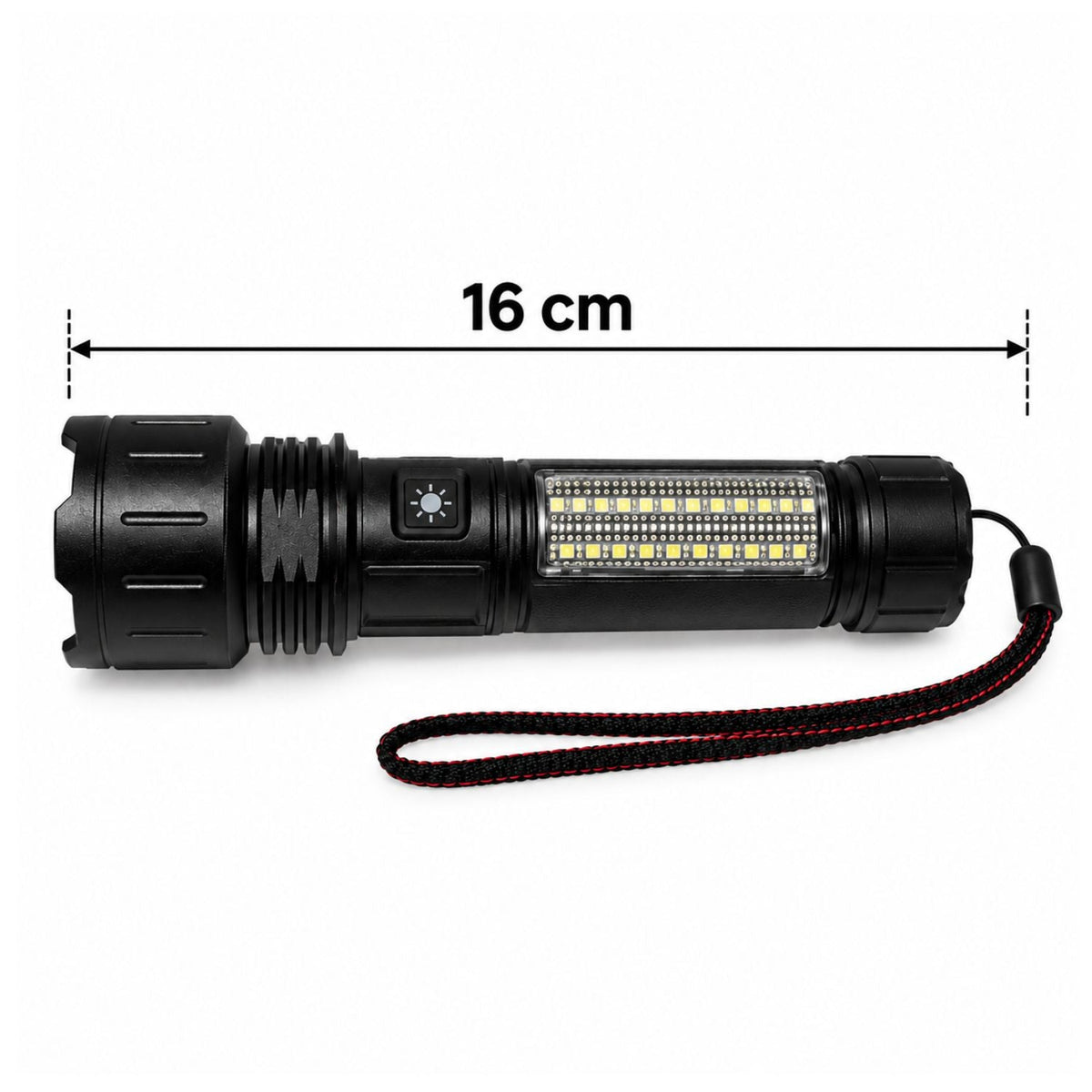 Lámpara LED de mano con luz frontal y lateral, 6 modos y doble carga USB - foto 2