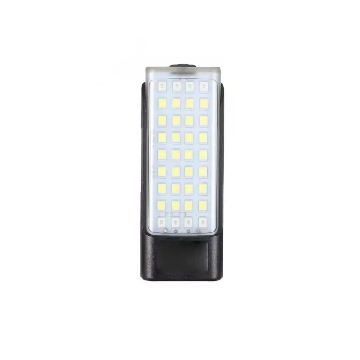Lámpara LED recargable con imán, clip y conector USB directo, 5 modos
